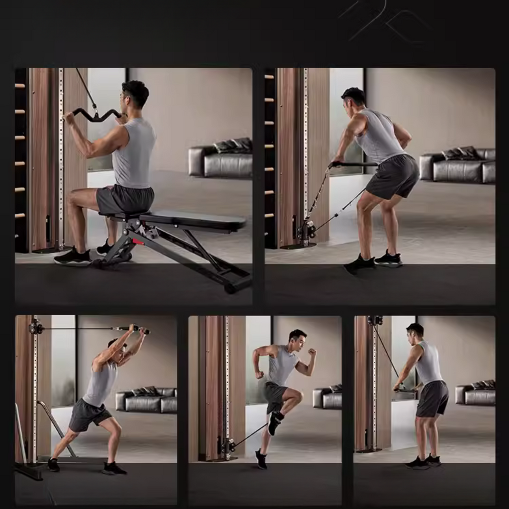Muscle Motion Wall Mounted Functional Trainer - Single Stack- Lifestyle Series
