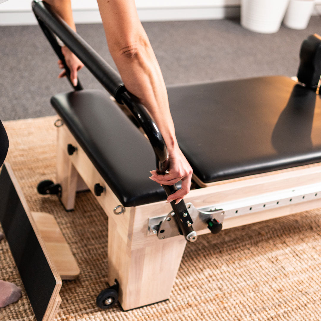 S1 Oakwood Full Track Pilates Reformer