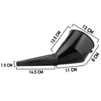 Angled Car Fuel Funnels with Filter (Black & Blue)