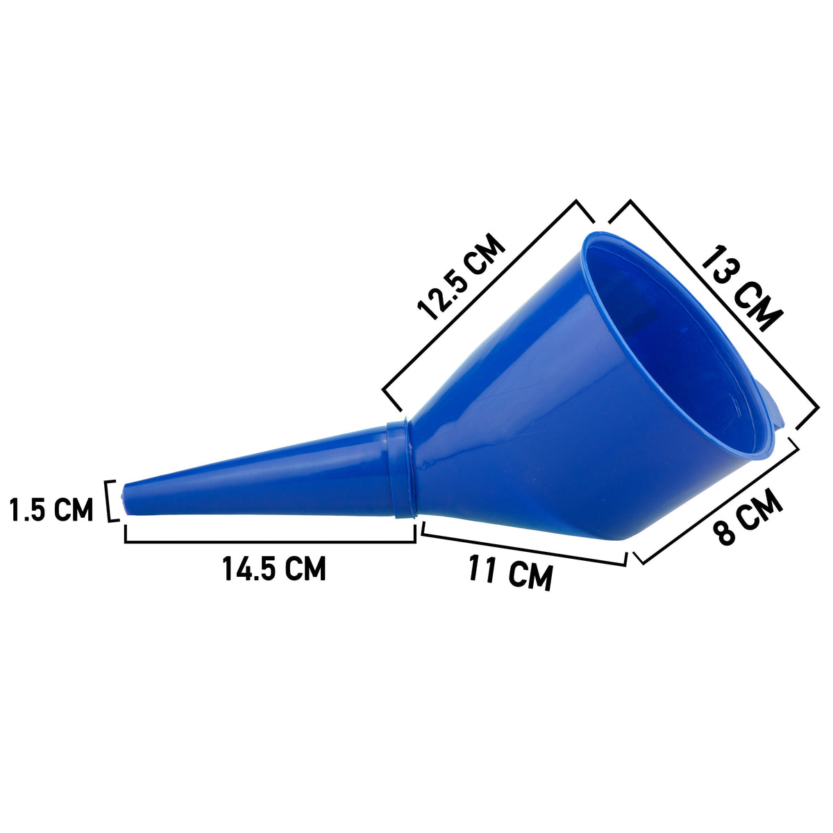 Angled Car Fuel Funnels with Filter (Grey & Blue)