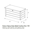 Falcon Heavy Duty Garden Storage Box - Dark Grey - All Sizes