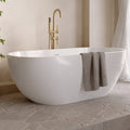 Fira Stone Freestanding Bath Gloss White (No Tap Hole) - All Sizes