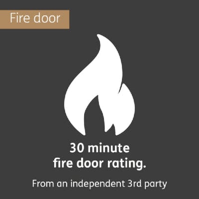 Palermo Original 1 Light Unfinished Oak Internal Fire Door with Clear Glass - 1981 x 838 x 44mm