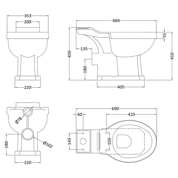 Fitzroy Close Coupled Pan