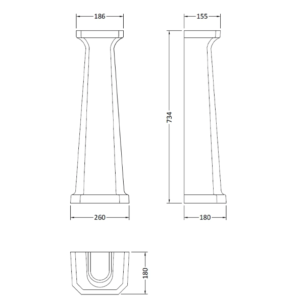 Fitzroy Comfort Height Full Pedestal