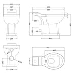 Fitzroy Comfort Height Pan - 495mm