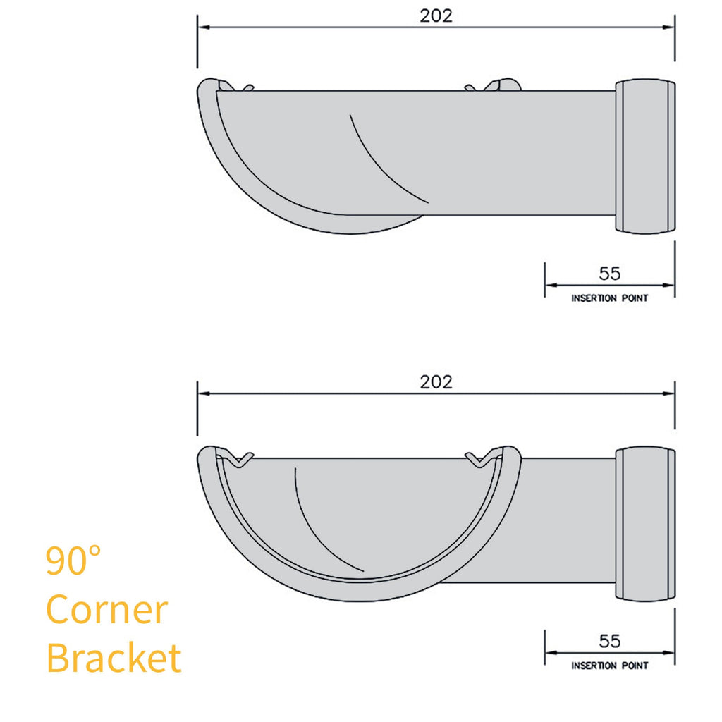 FloPlast Half Round 112mm Gutter