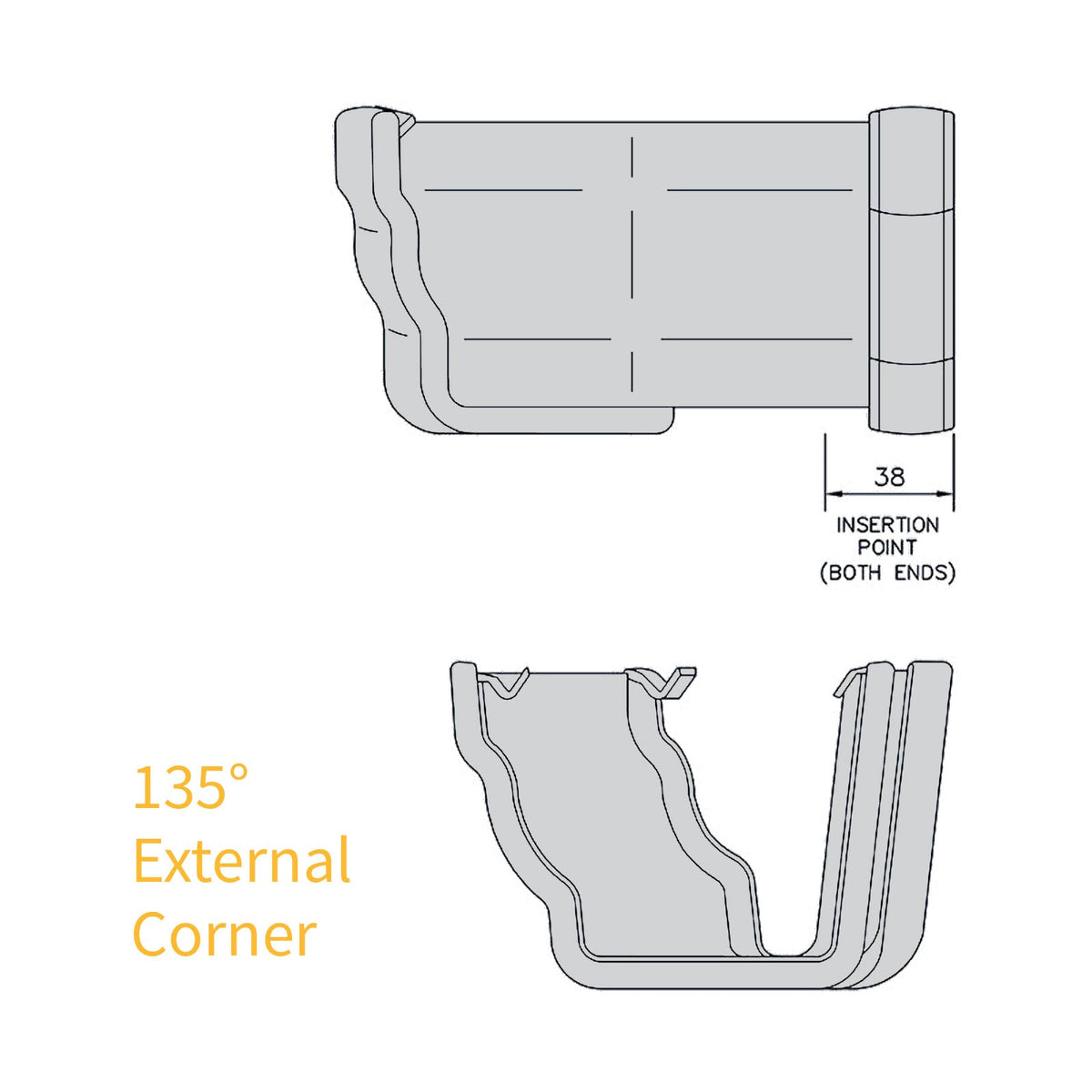 FloPlast Niagara Ogee 110mm Gutter