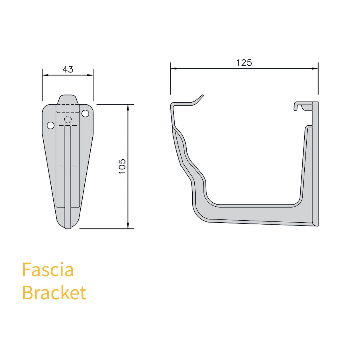 FloPlast Niagara Ogee 110mm Gutter