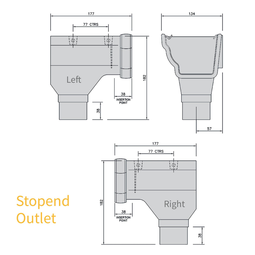 FloPlast Niagara Ogee 110mm Gutter