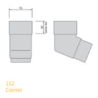 FloPlast 65mm Square Downpipe