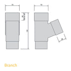 FloPlast 65mm Square Downpipe