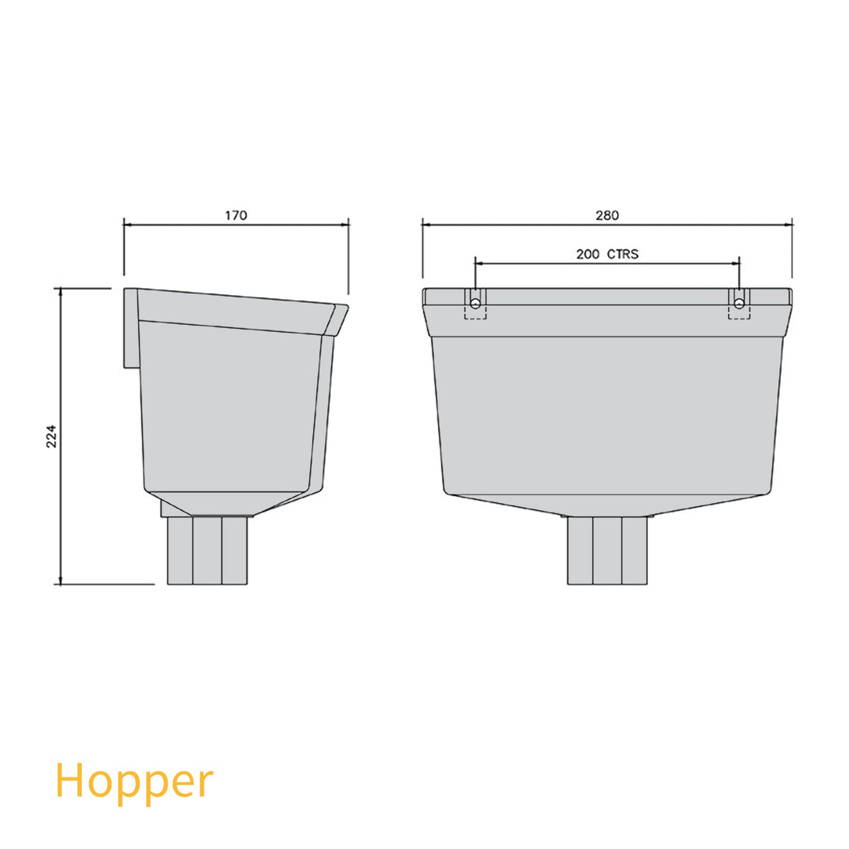 FloPlast 65mm Square Downpipe