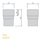 FloPlast 65mm Square Downpipe