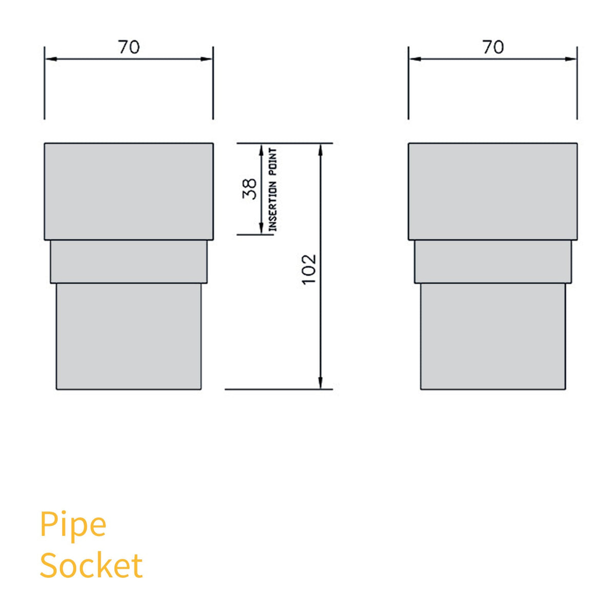FloPlast 65mm Square Downpipe