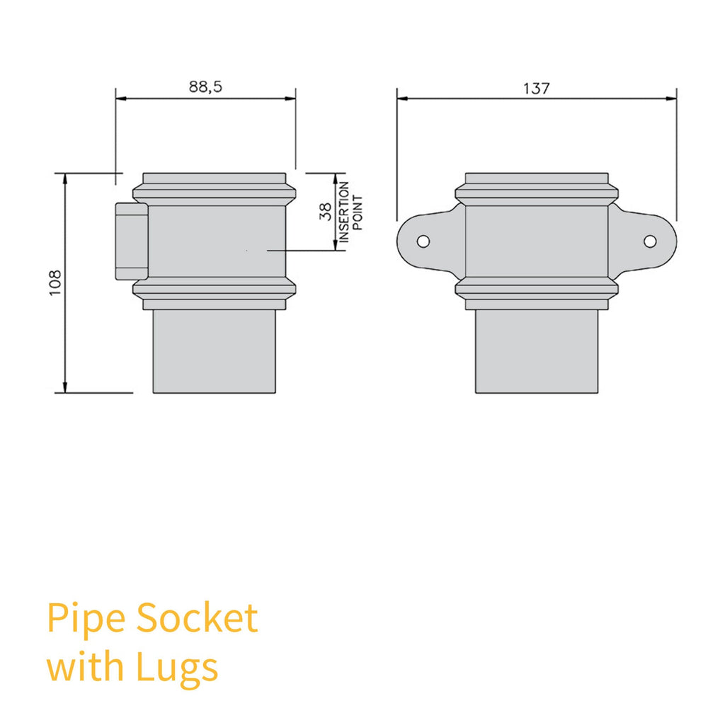 FloPlast 65mm Square Downpipe