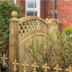Convex Curved Framed Trellis Fence Topper