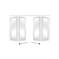 White Freefold Room Divider (2 Door System) - All Sizes