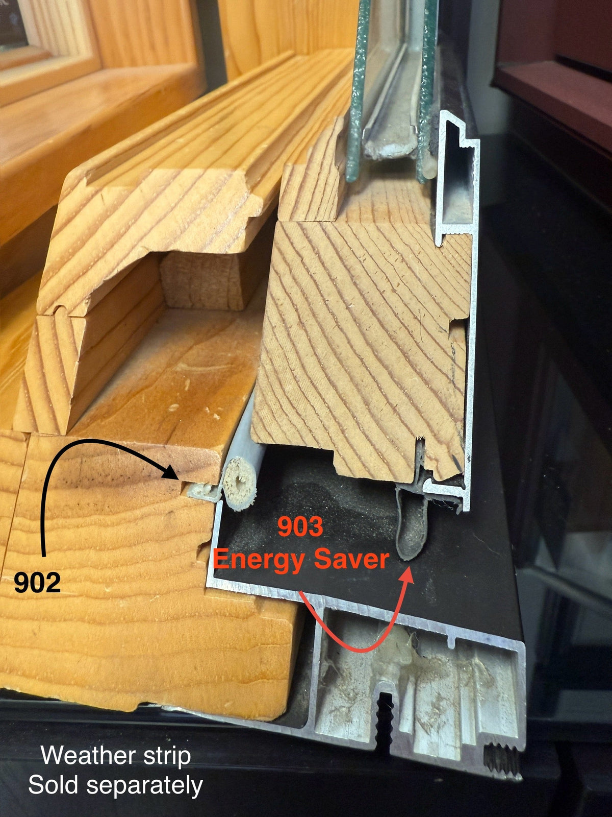902 AmesburyTruth Offset Kerf Mounted  Foam Filled Seal Window Weather Strip