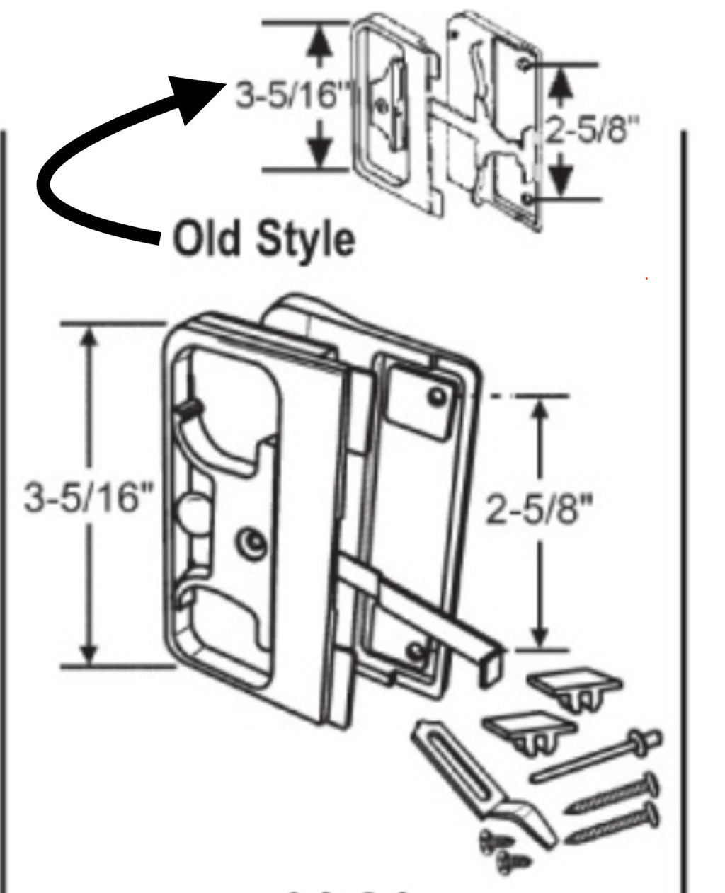 562 Sliding Screen Door Handle  Metal Industries