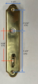 S4114 GU Ferco 45MM Capri Lever Swinging Door Handles Trim Sets - Handle Above Cylinder  Style