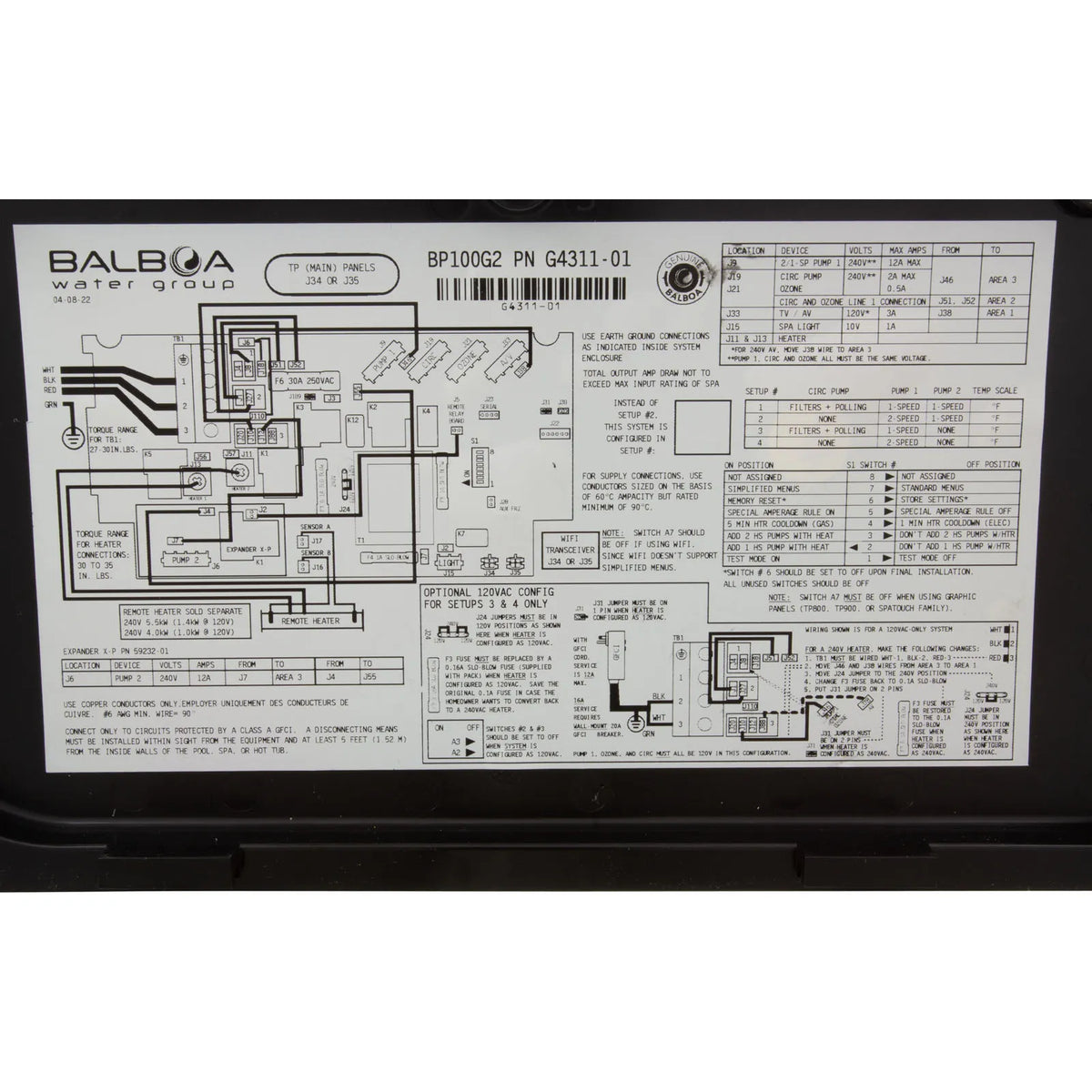 BP100G2 Retro-Fit Control System 4.0kW Heater 51-G6412