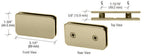 CRL 180° Traditional Style Double Stud Glass-to-Glass Clamp