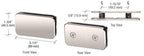 CRL 180° Traditional Style Double Stud Glass-to-Glass Clamp