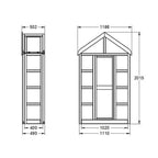 Forest Georgian Wall Greenhouse with Auto Vent