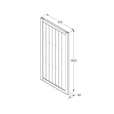 Forest Pressure Treated Featheredge Gate x  6ft (h)