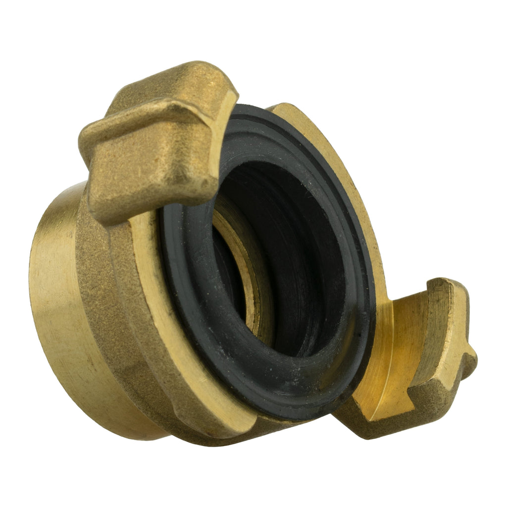 Hose Connector Blue with In-Line BSPM Valve and Geka Type Connector