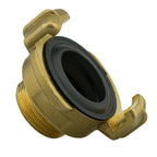 Geka Type Connector with In-Line BSPF Valve and 25mm Brass Barb