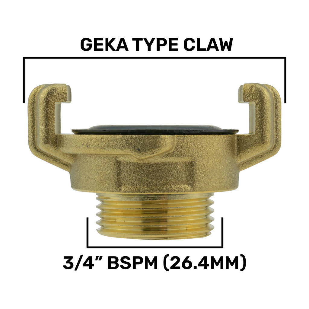 Geka Type Connector with BSPF-Quick Connect Valve & Hose Connector 16mm Barb
