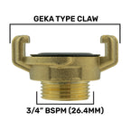 Geka Type Connector with BSPF-Quick Connect Valve & Hose Connector 3/4" BSPF