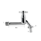 Cross Bib Extended Brass Chrome Brass Tap