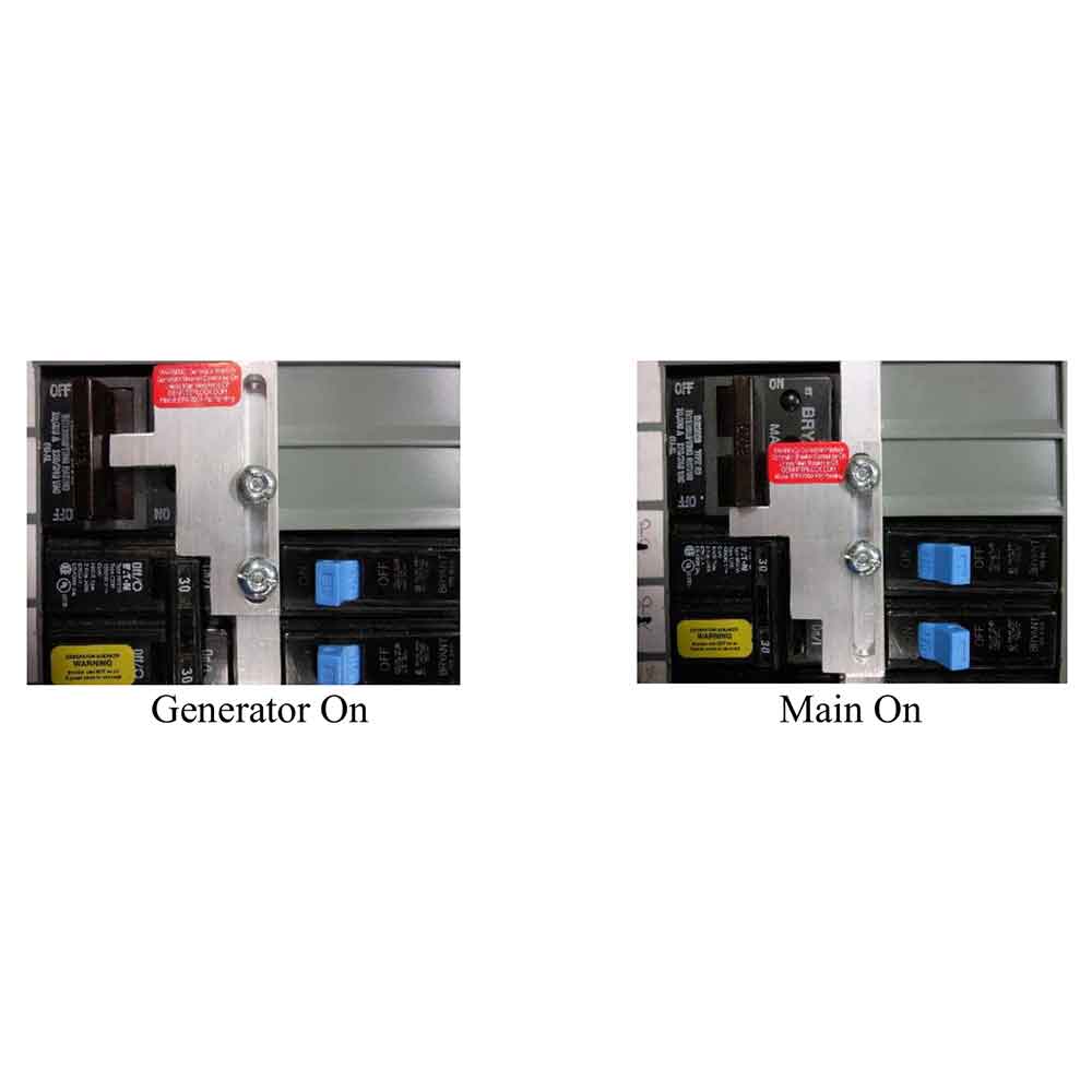 GenInterlock BRY-200A Generator Interlock Kit Breaker Panel 150/200 Amp Bryant w/ Horizontal Throw