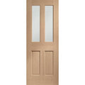 Malton Internal Oak Door with Clear Bevelled Glass - All Sizes