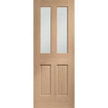 Malton Internal Oak Fire Door with Clear Glass - All Sizes
