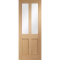 Malton Shaker Internal Oak Door with Clear Glass - All Sizes