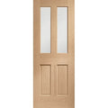 Malton Pre Finished Internal Oak Door with Clear Bevelled Glass - All Sizes