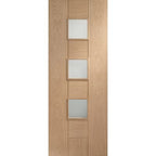 Messina Pre-Finished Internal Oak Door with Clear Glass