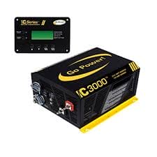 Go Power! GP-IC3000-12-PKG Pure Sine Wave Inverter (3000 Watt with 125 amp Charger Includes ICR-50 Remote)