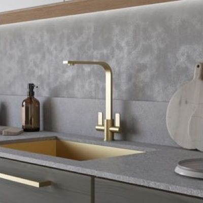 Eben Twin Lever Kitchen Tap