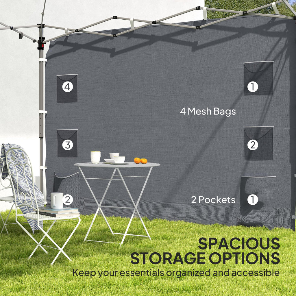 Canopy Sidewall Panel for 3 x 3m Straight Leg Pop Up Gazebos, 1 Pack Sidewall Only, Grey