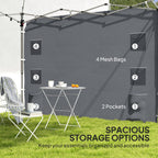 Canopy Sidewall Panel for 3 x 3m Straight Leg Pop Up Gazebos, 1 Pack Sidewall Only, Grey