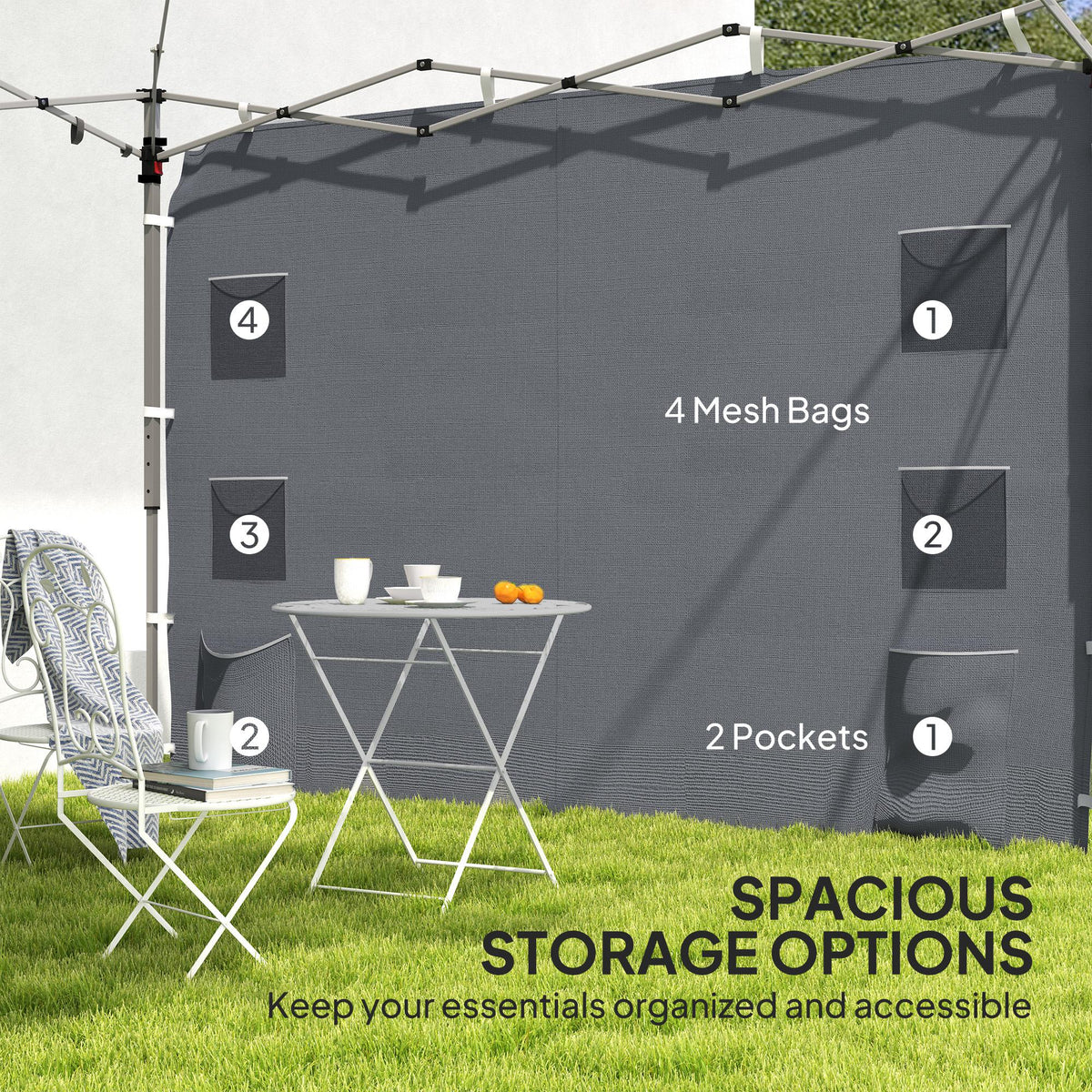 Canopy Sidewall Panel for 3 x 3m Straight Leg Pop Up Gazebos, 1 Pack Sidewall Only, Grey