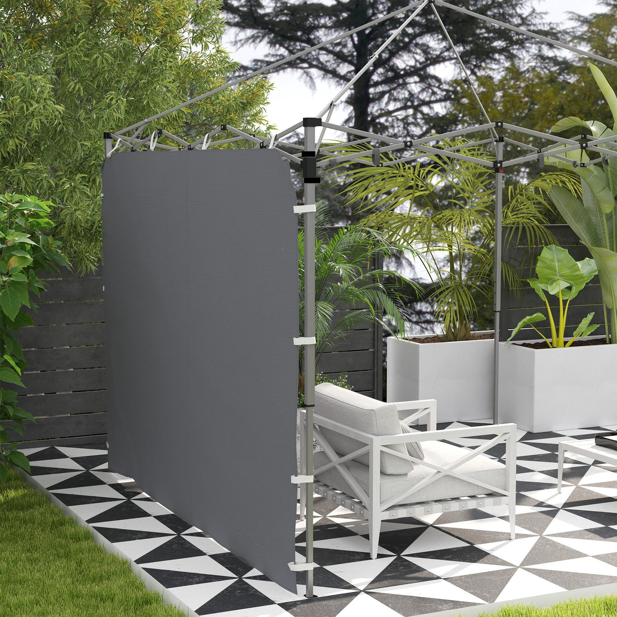 Canopy Sidewall Panel for 3 x 3m Straight Leg Pop Up Gazebos, 1 Pack Sidewall Only, Grey