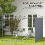 Canopy Sidewall Panel for 3 x 3m Straight Leg Pop Up Gazebos, 1 Pack Sidewall Only, Grey