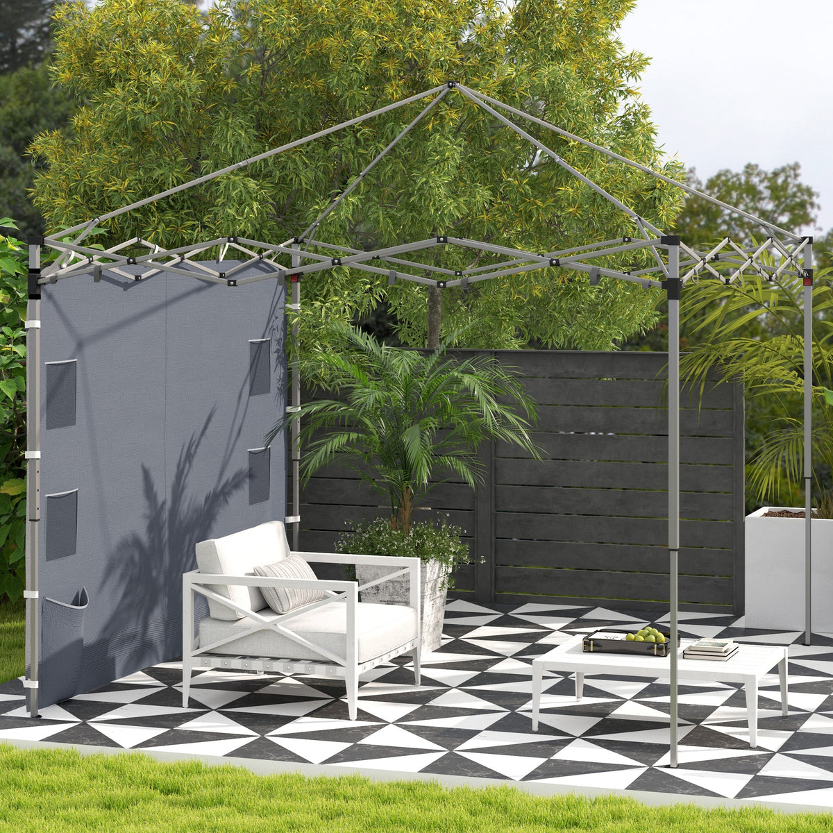 Canopy Sidewall Panel for 3 x 3m Straight Leg Pop Up Gazebos, 1 Pack Sidewall Only, Grey