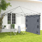 Canopy Sidewall Panel for 3 x 3m Straight Leg Pop Up Gazebos, 1 Pack Sidewall Only, Grey